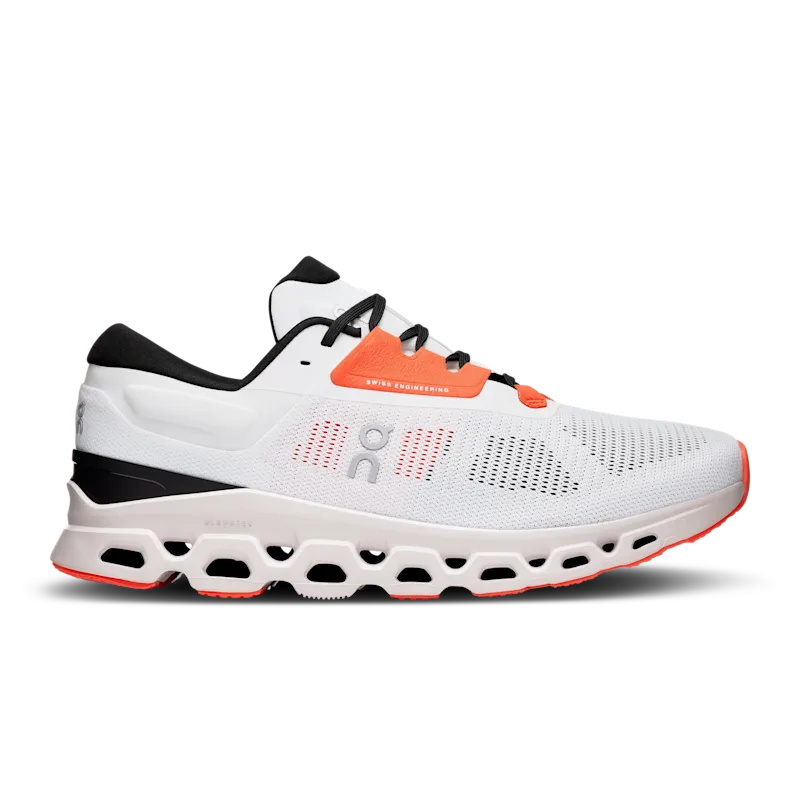 Chaussure Running On Cloudstratus 3 Homme Blanche Marron | QKDZ91253