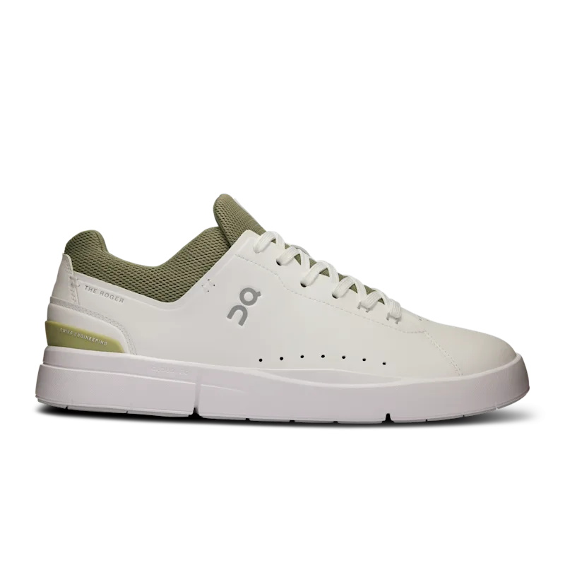 Chaussure Tennis On The Roger Advantage Homme Blanche Vert Olive | XWIS43918