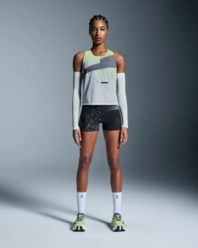 Hauts On Race Singlet Femme Vert Grise Blanche | YEXJ30658