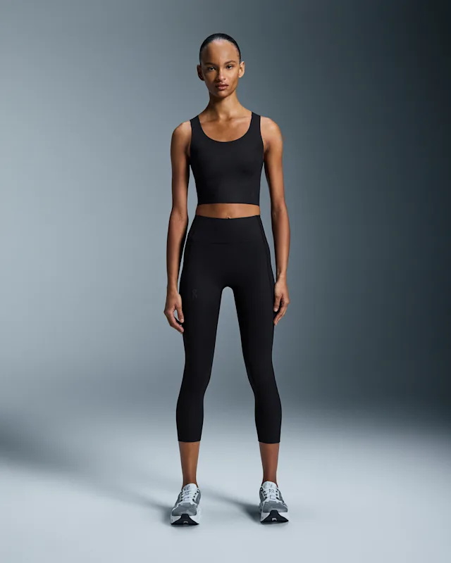 Hauts On Studio Open Back Crop Femme Noir | TMGU05248