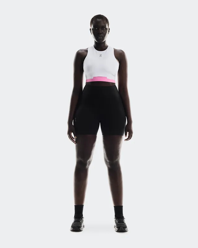 Hauts On Train 2-in-1 Crop Femme Blanche | KATY70936