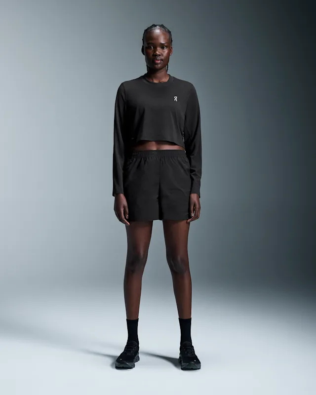 Hauts On Train Long-t Crop Femme Noir | IONW93865