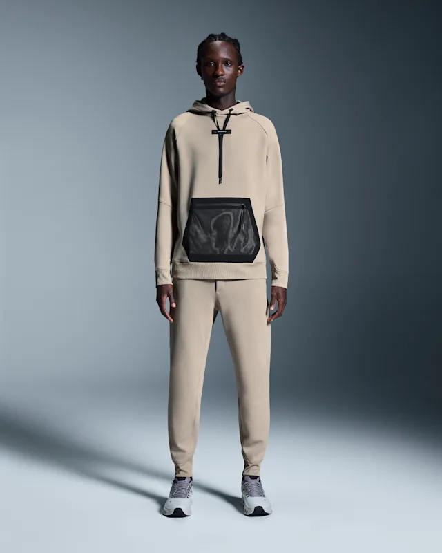 Sweat a Capuche On Graphic Club Homme Beige | QVRT04726
