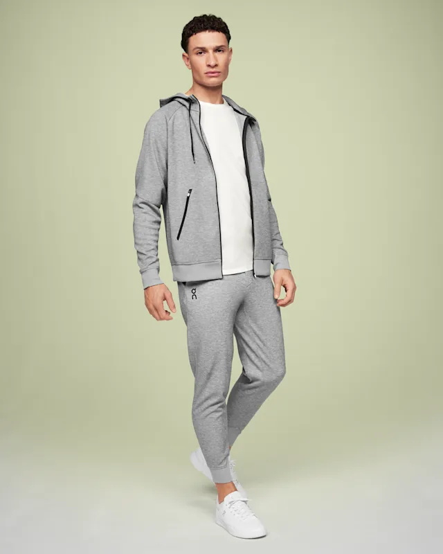 Sweat a Capuche On Zipped Homme Grise | ENJP92603